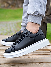 Sneaker Unisex Siyah hAlexander Mcqueen Kalın Taban Günlük Spor Yürüyüş Ayakkabı