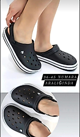 Cross Terlik Siyah Unisex Tam Ortopedik Deniz Havuz Doktor Hemşire Aşcı Labaratuvar Terlik Günlük