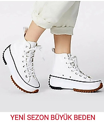 Kadın Sneaker Convers Beyaz Uzun Art's The Run Star Spor Ayakkabı Büyük Beden
