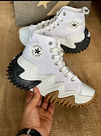 Sneaker Runstar Motioncx Beyaz Platform Canvas Traktör Kirpi Unisex Convers Yüksek Taban Spor