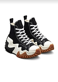 Sneaker Runstar Siyah Motioncx Platform Canvas Traktör Kirpi Unisex Convers Yüksek Taban Spor