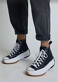 Kadın Sneaker Convers Siyah Bot Art's The Run Star Spor Ayakkabı