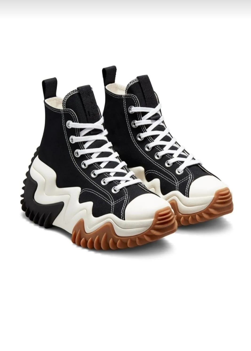 Sneaker Runstar Siyah Motioncx Platform Canvas Traktör Kirpi Unisex Convers Yüksek Taban Spor