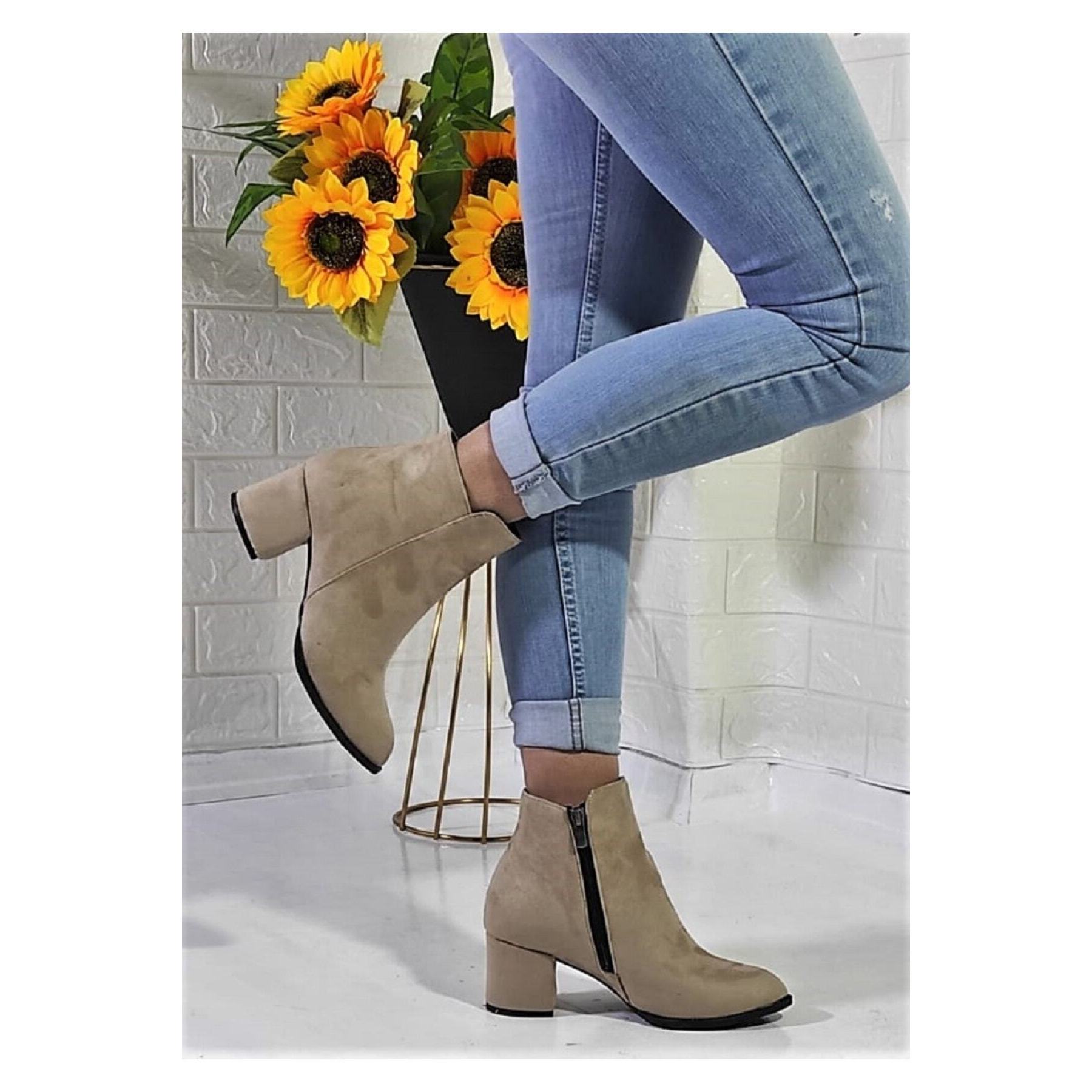 KADIN BOT SÜET 5 CM TOPUK BOYU